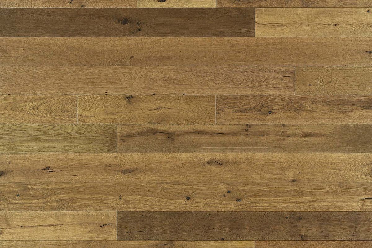 Light brown hardwood floor, horizontal planks.