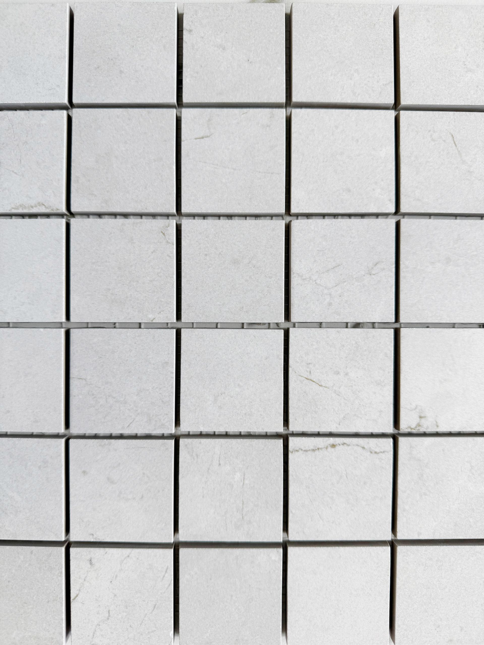 White square tile mosaic pattern.