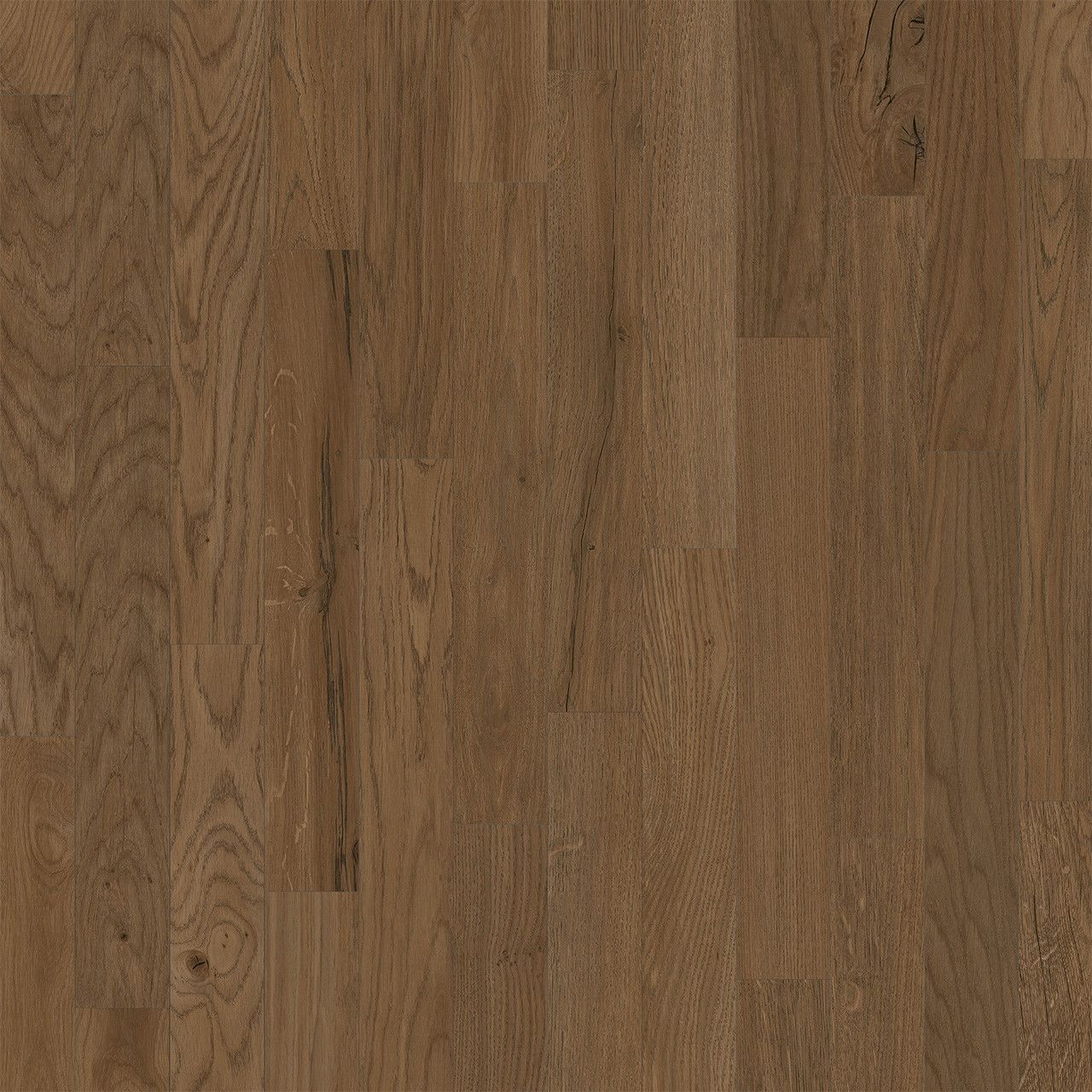Brown hardwood floor with visible grain.