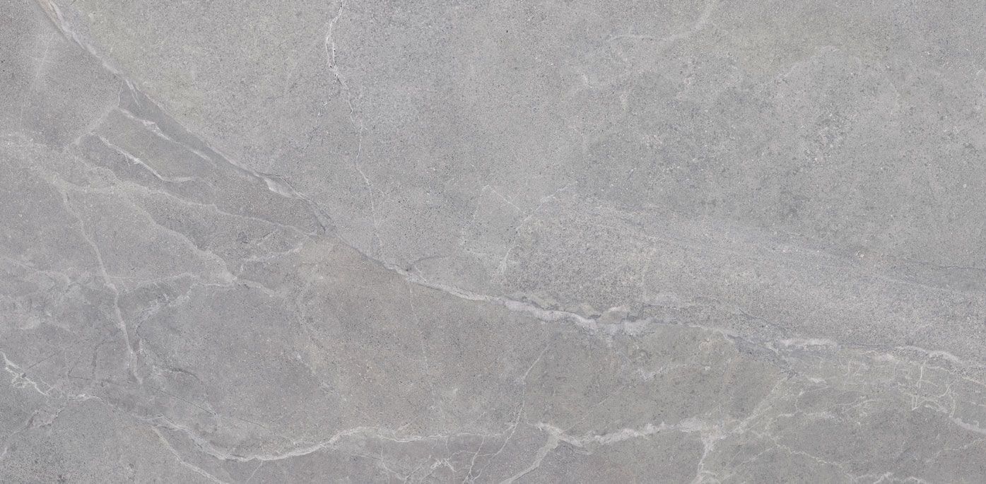 Gray stone surface with subtle veins and granular texture.