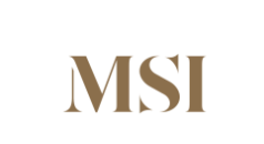 MSI logo in brown sans-serif font on a white background.
