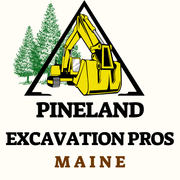 A logo for pineland excavation pros maine