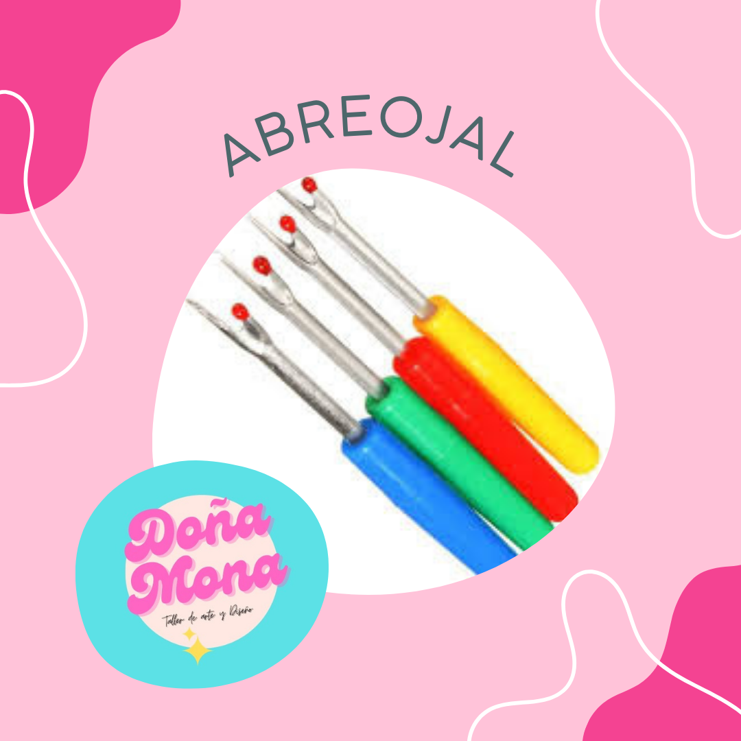 Cuatro descosedores coloridos en una superposición circular blanca, con 