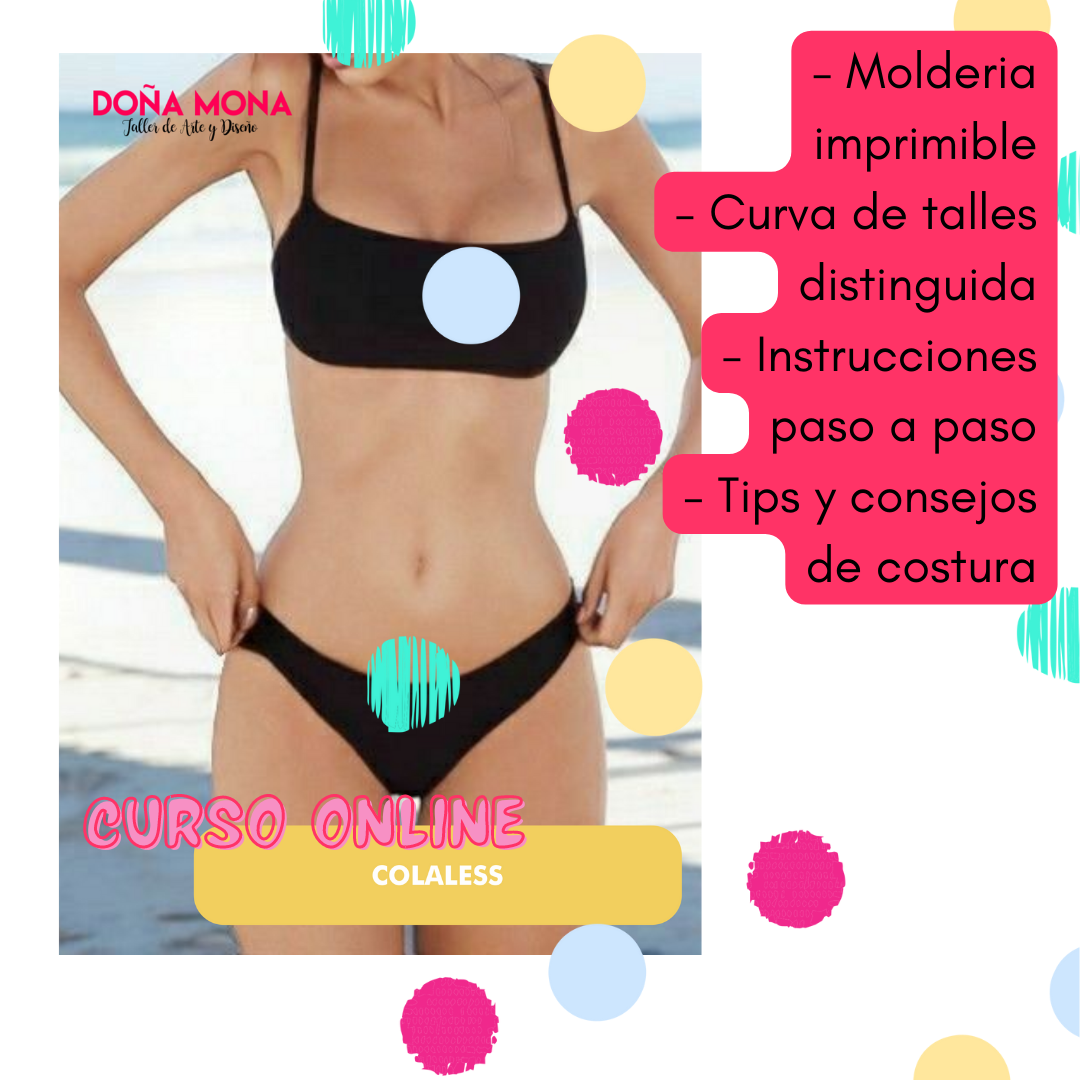 MOLDE PARA: Colaless tira en 4 talles