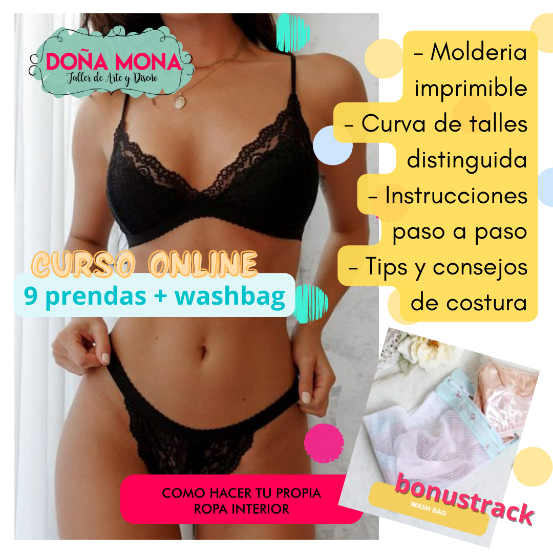 Curso completo de Lenceria con molderia y paso a paso