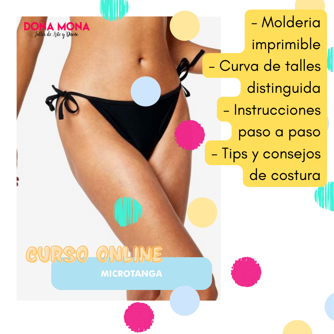 MOLDE PARA: Tanga en 4 talles