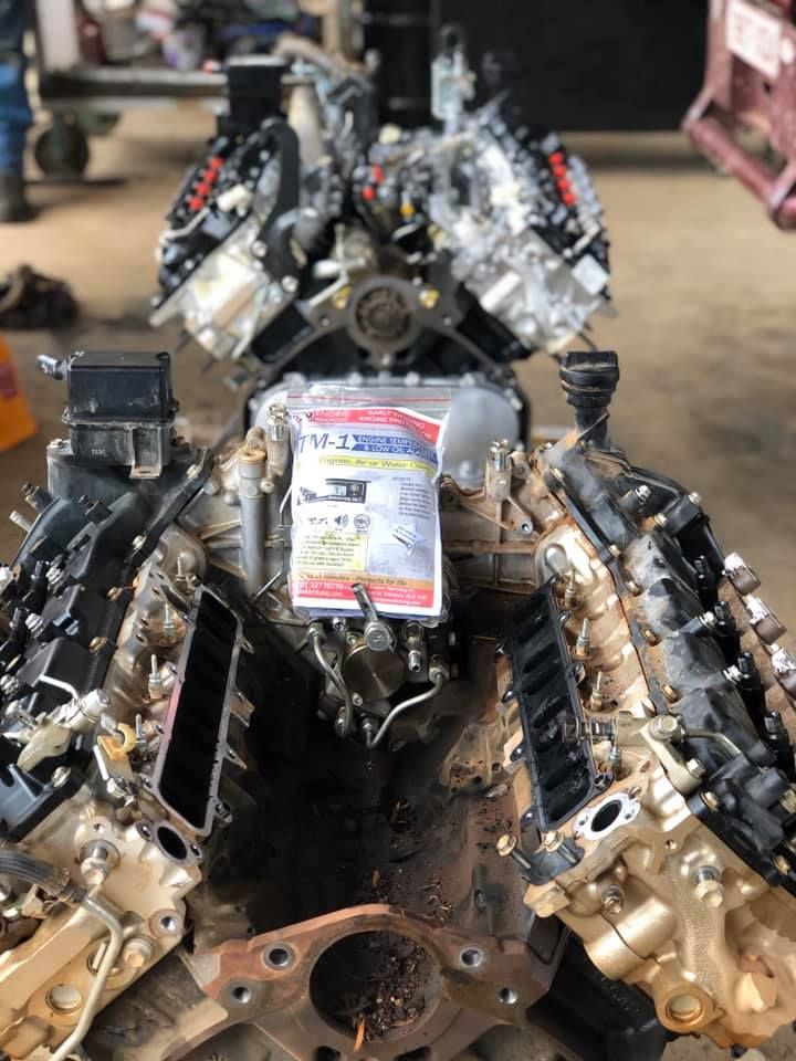 Row of Disassembled V8 Engines in a Workshop — Traction Diesel Services in Clermont, QLD
