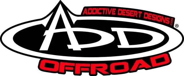 The add offroad logo is black and white with red letters.