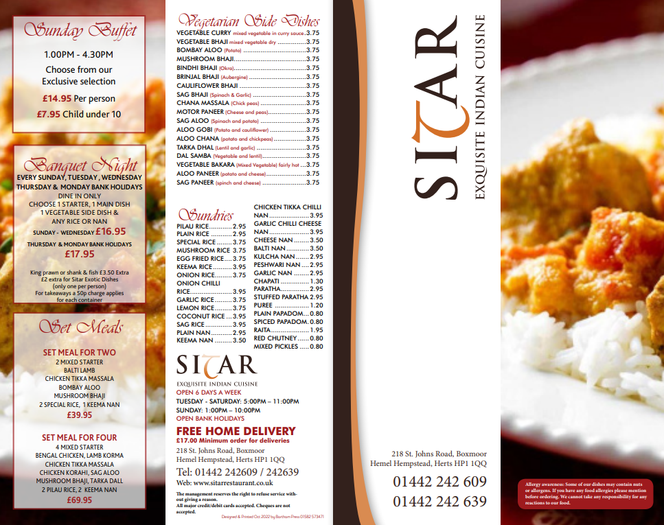 Buffets Hemel Hempstead Sitar