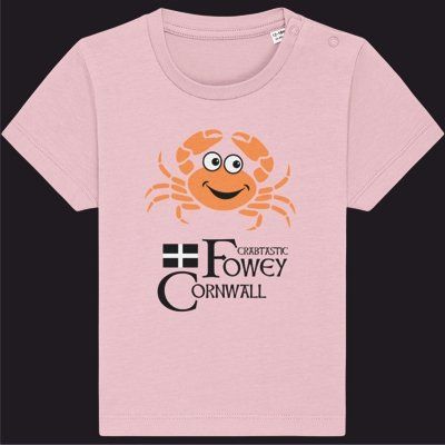 Crabtastic Fowey T Shirt Pink