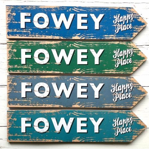 Fowey Happy Place Sign