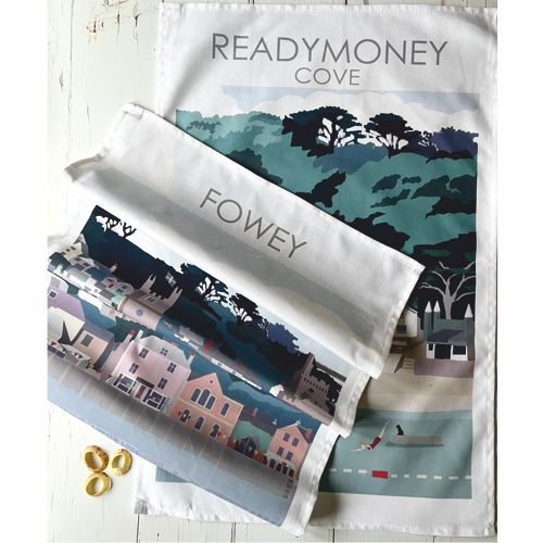 Fowey & Readymoney Tea Towel