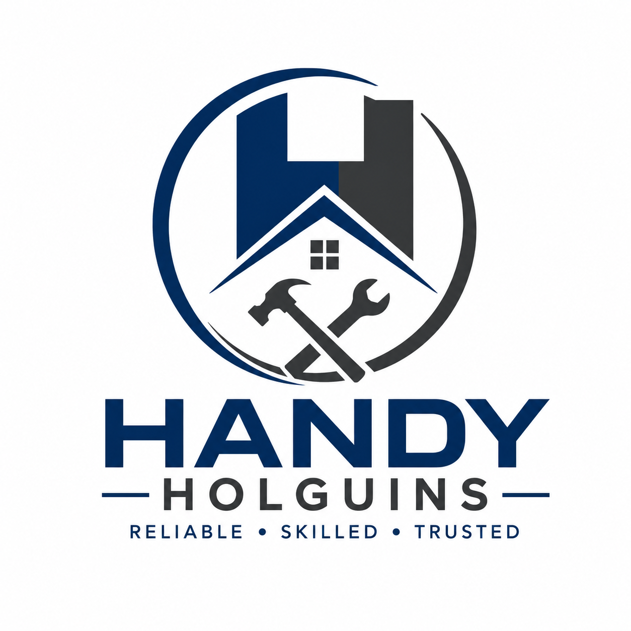 Ironwood Handyman Services logo with tools above a roofline in gold and gray