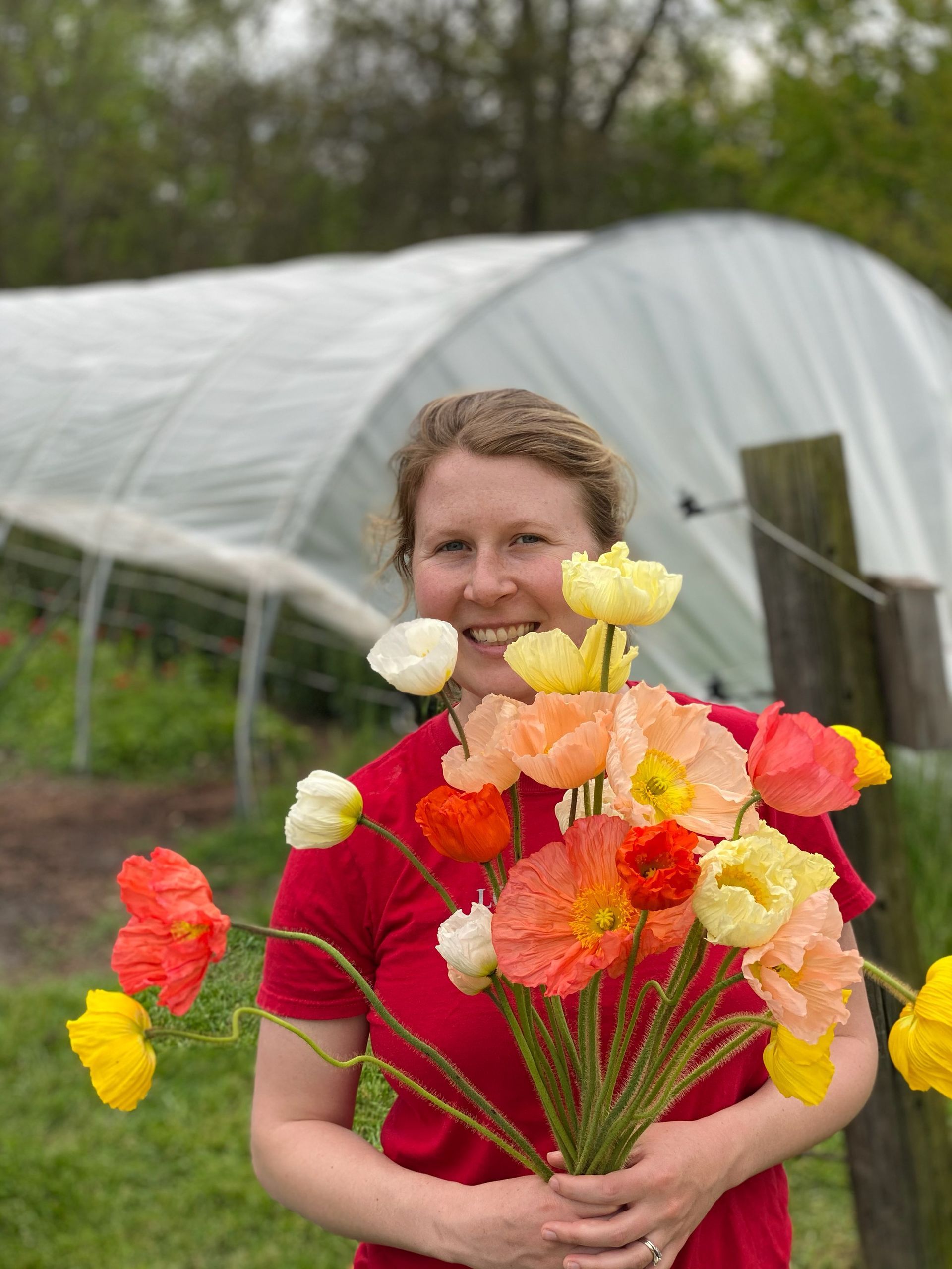 Elizabeth Zawislak, farmer and florist in Lancaster Ohio
