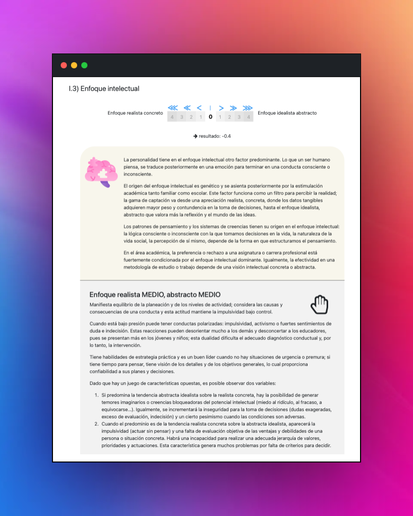 Resultados de la prueba