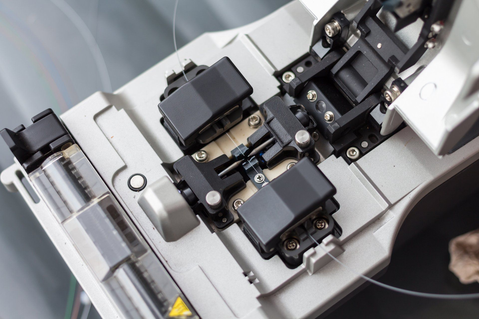 A close up of a machine that is sitting on a table.