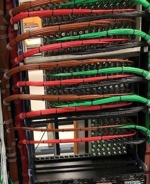 Structured cabling array in equipment room