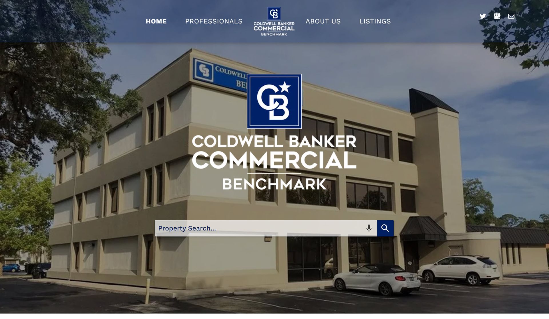 A screenshot of the coldwell banker commercial benchmark website
