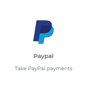 A logo for paypal that says take paypal payments