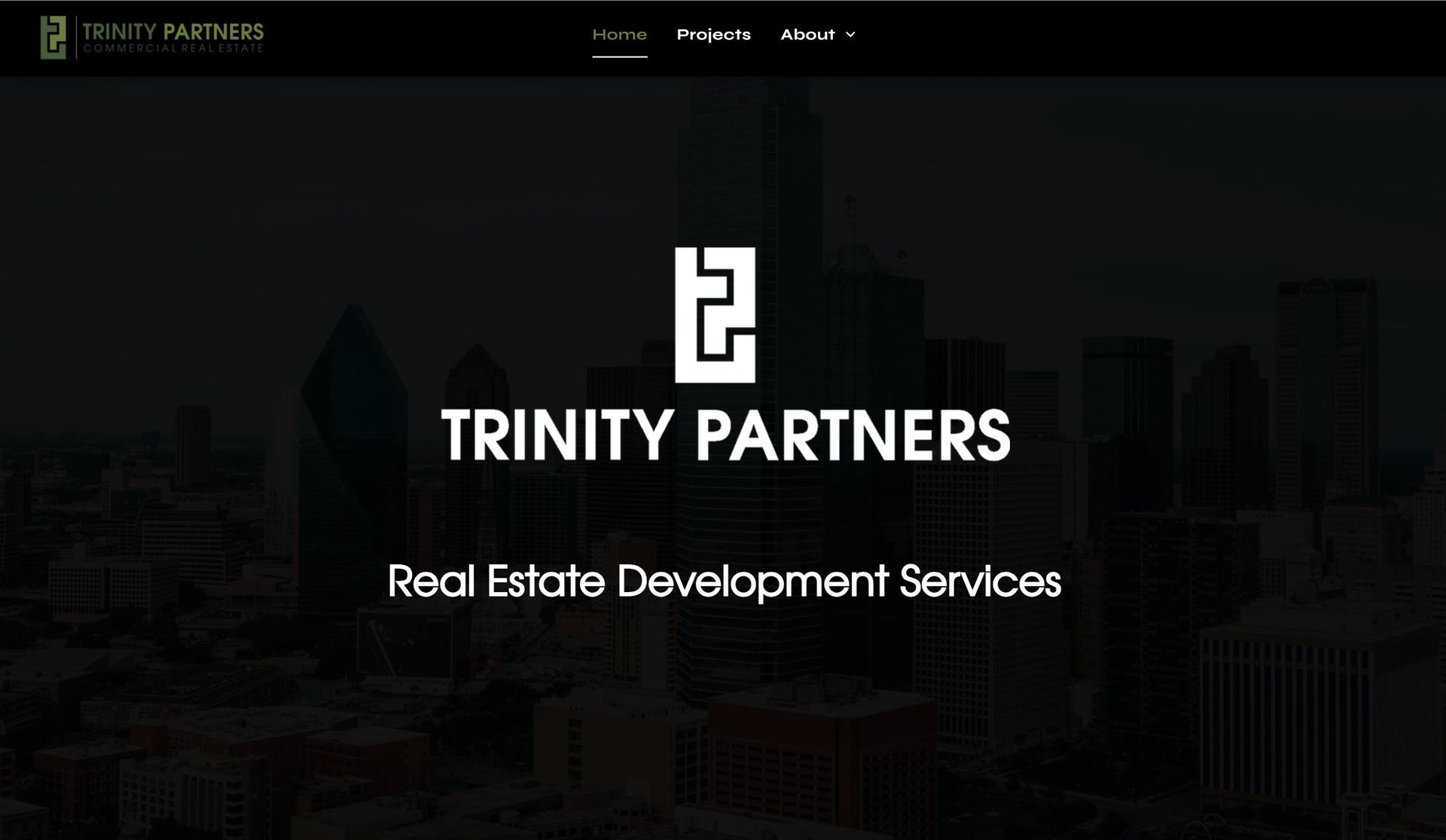 A website for trinity partners real estate development services