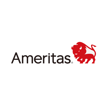 The ameritas logo has a red lion on it.