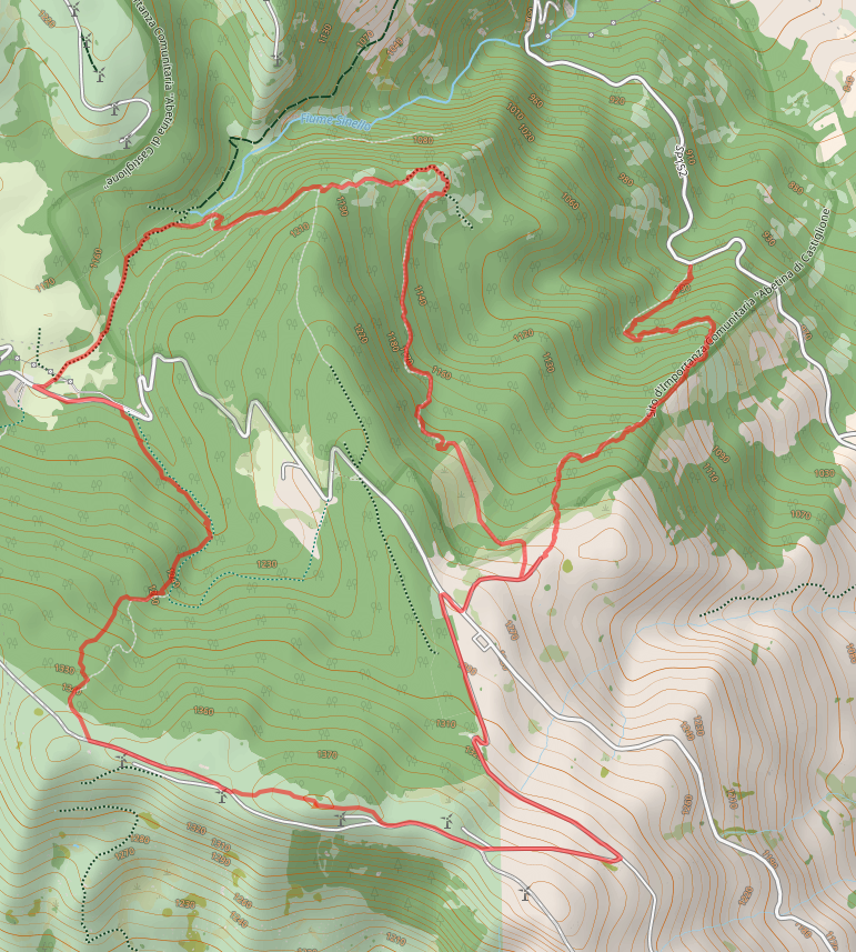 Mappa Sentiero dei Gessi