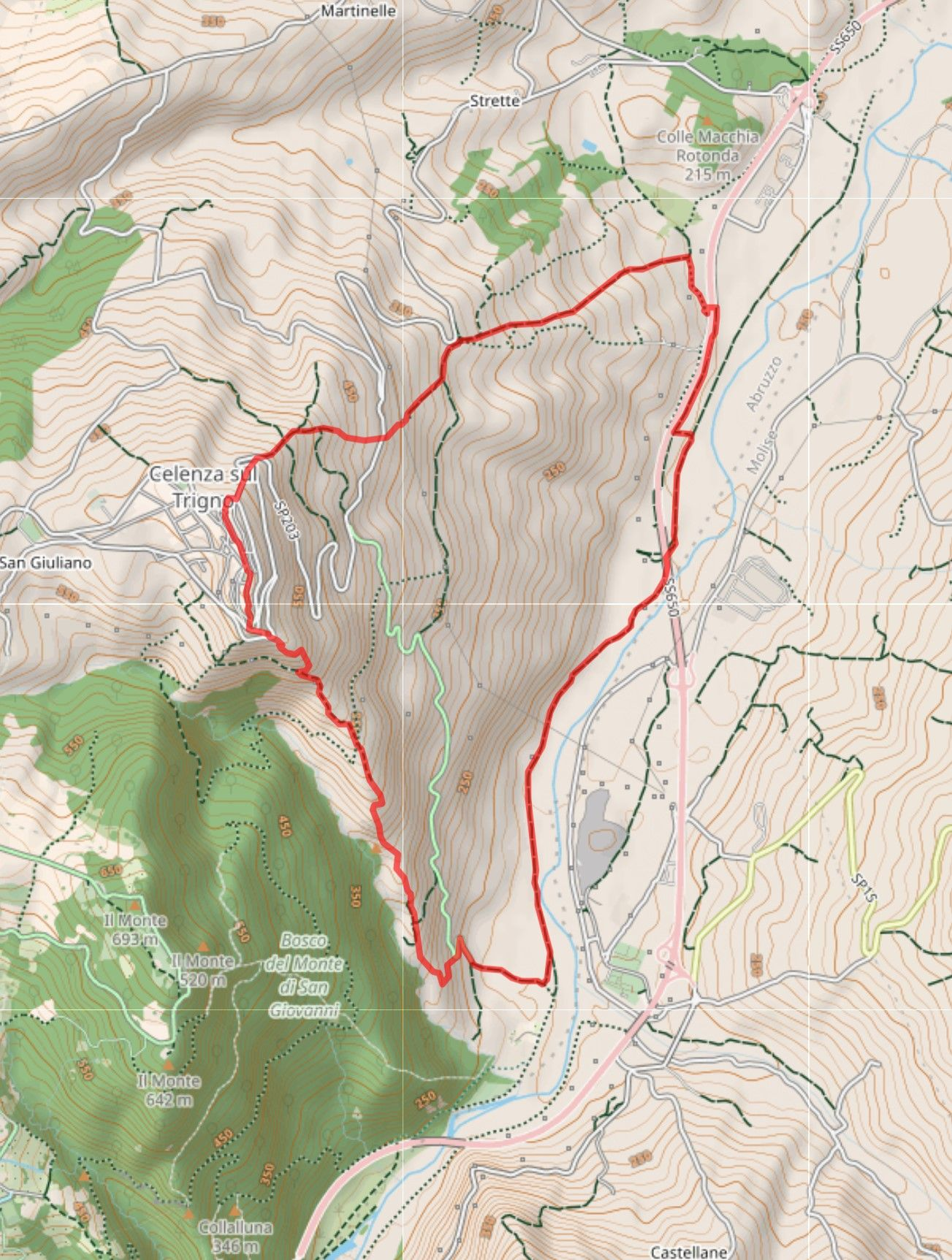 Mappa Sentiero dei Gessi