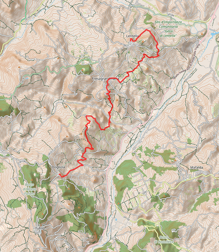 Mappa Sentiero dei Gessi