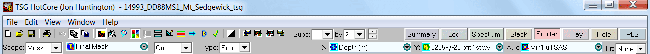 Menu bar and tool bar