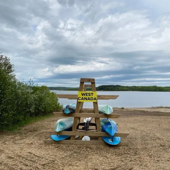 A sign that says west canada on it