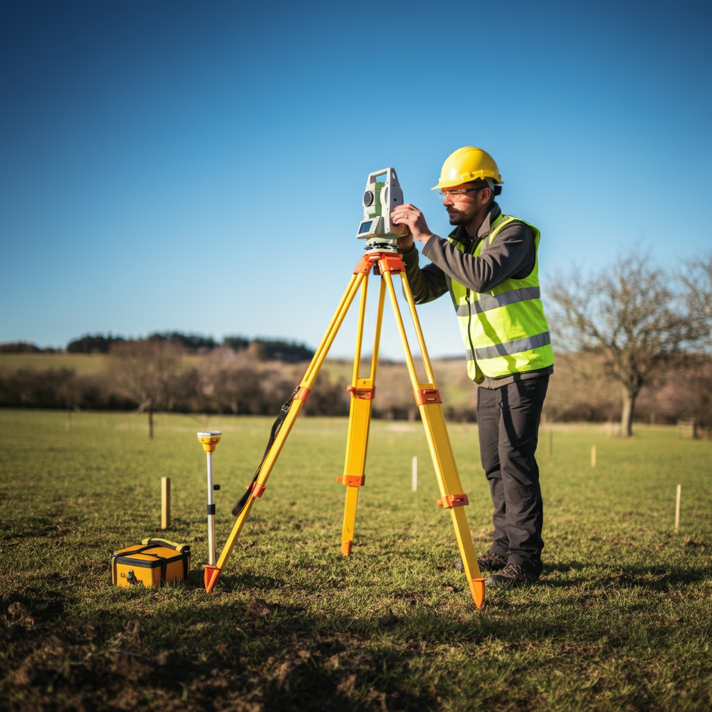 Boundary survey in progress