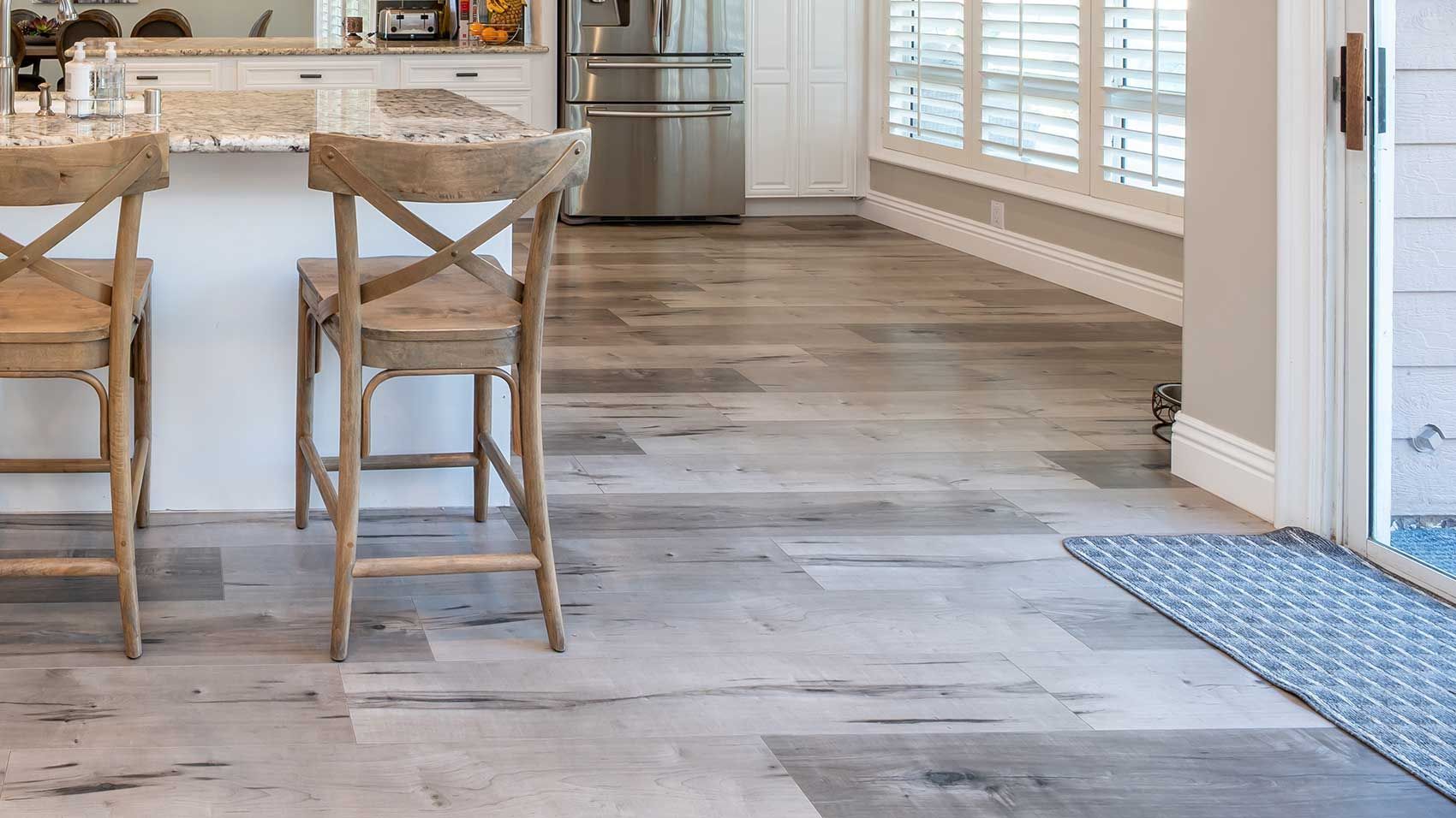 Kitchen Interior With Wood Flooring