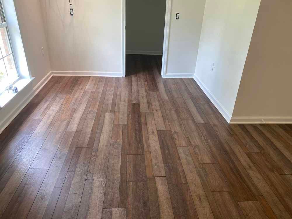 Empty Living Room With Wood Flooring