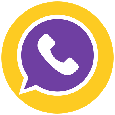 WhatsApp support icon - Purple Mobile