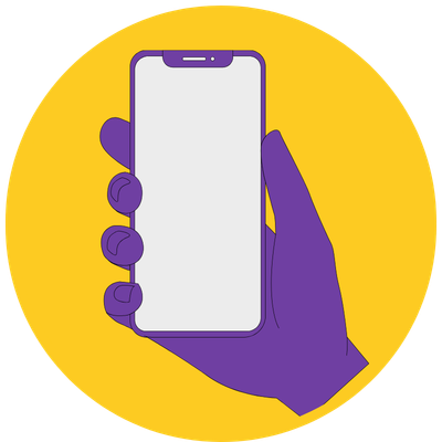 Yours after 18 months icon - Purple Mobile