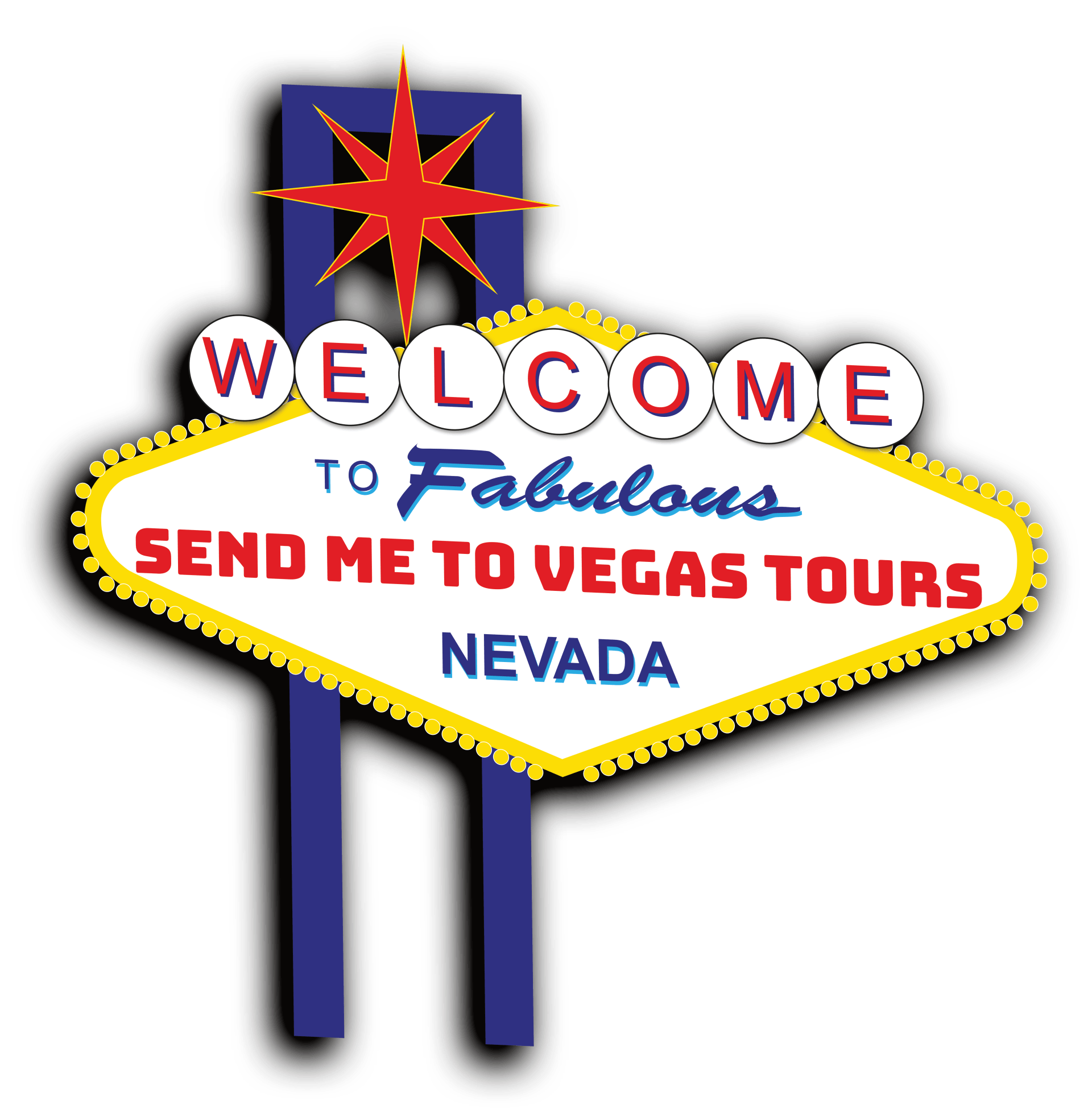 a sign that says welcome to fabulous send me to vegas tours nevada