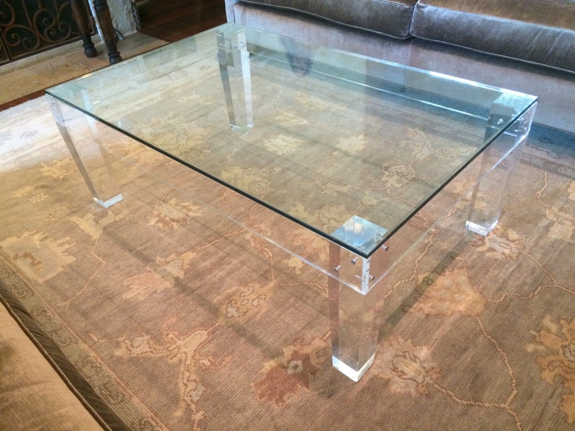 Coffee Table W Glass Top — San Antonio, TX — Plastic Supply of San Antonio