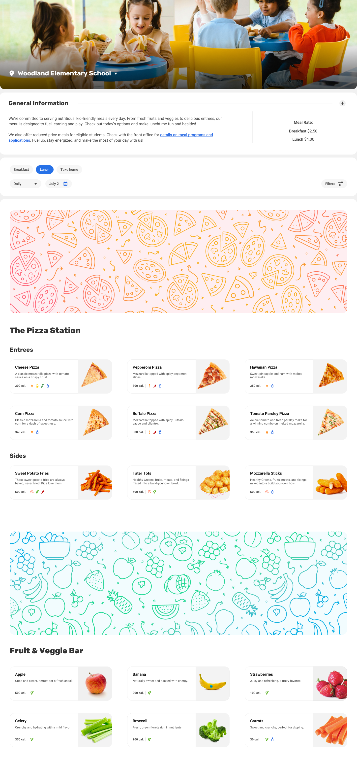 Metro District Essentials Menu