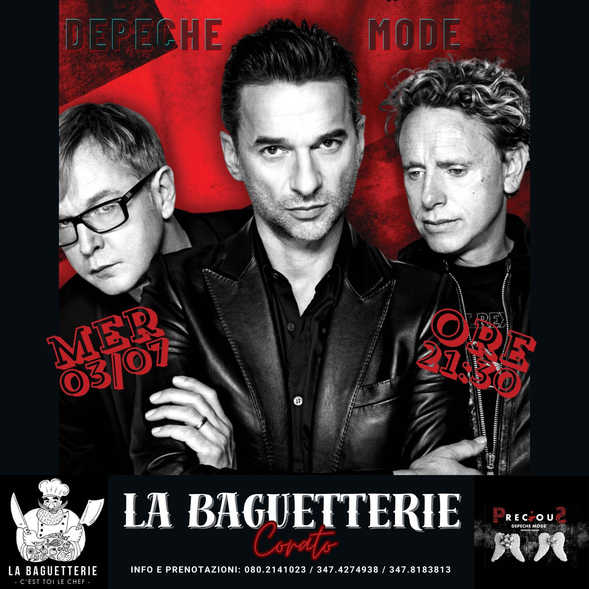 MERCOLEdì 03 luglio 2024 - precious - depeche mode tribute band