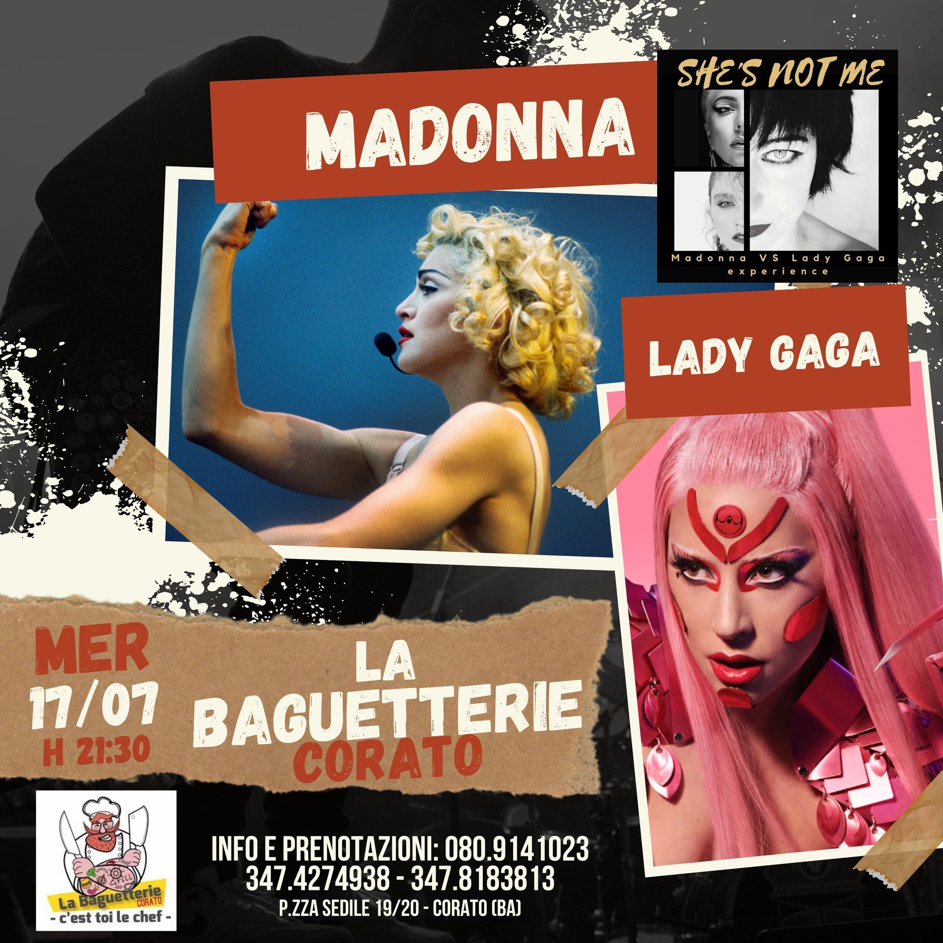 MERCOLEdì 17 luglio 2024 - she's not me - madonna & lady gaga tribute band