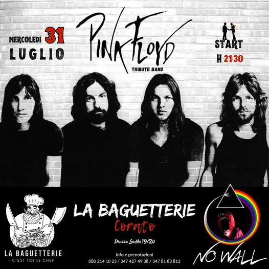 MERCOLEdì 31 luglio 2024 - no wall - pink floyd tribute band