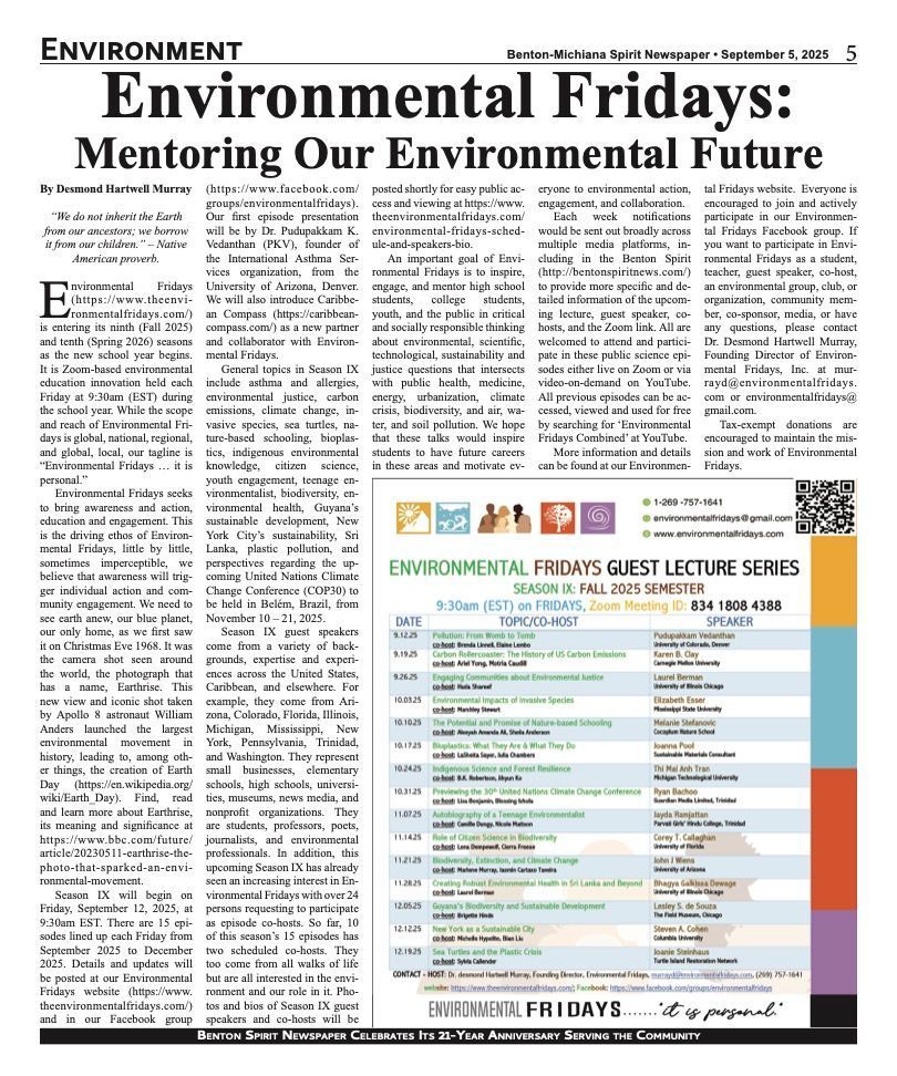 environmental fridays - meeting our environmental future by Desmond Murray