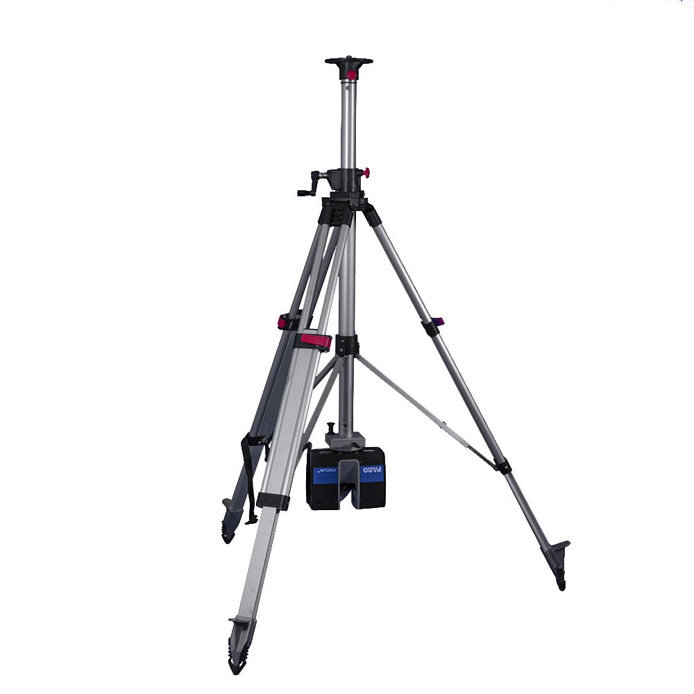A tripod with a camera attached to it on a white background