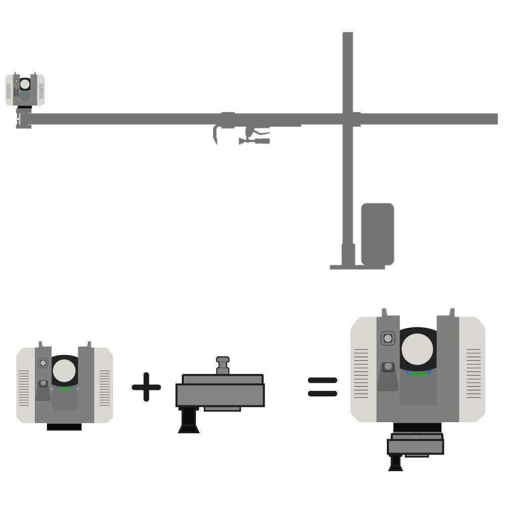 A drawing of a robot with a camera attached to it.