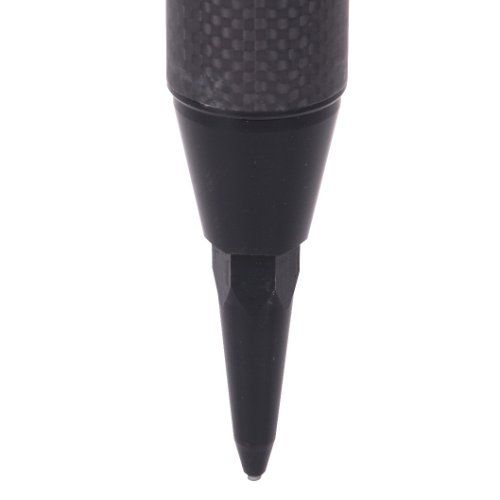 A person is holding a yellow and gray device in their hand