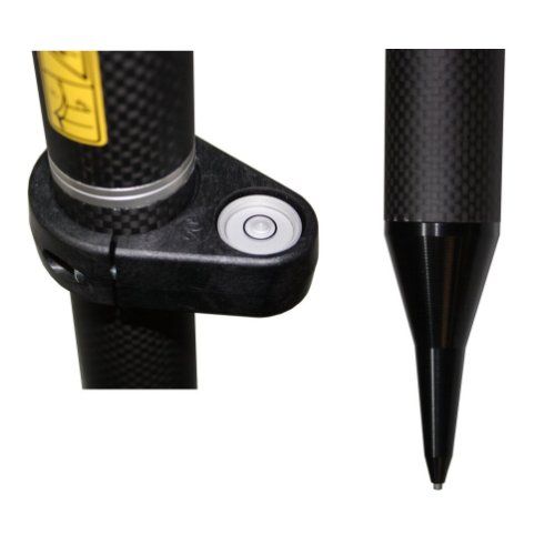 A set of three black poles on a white background.