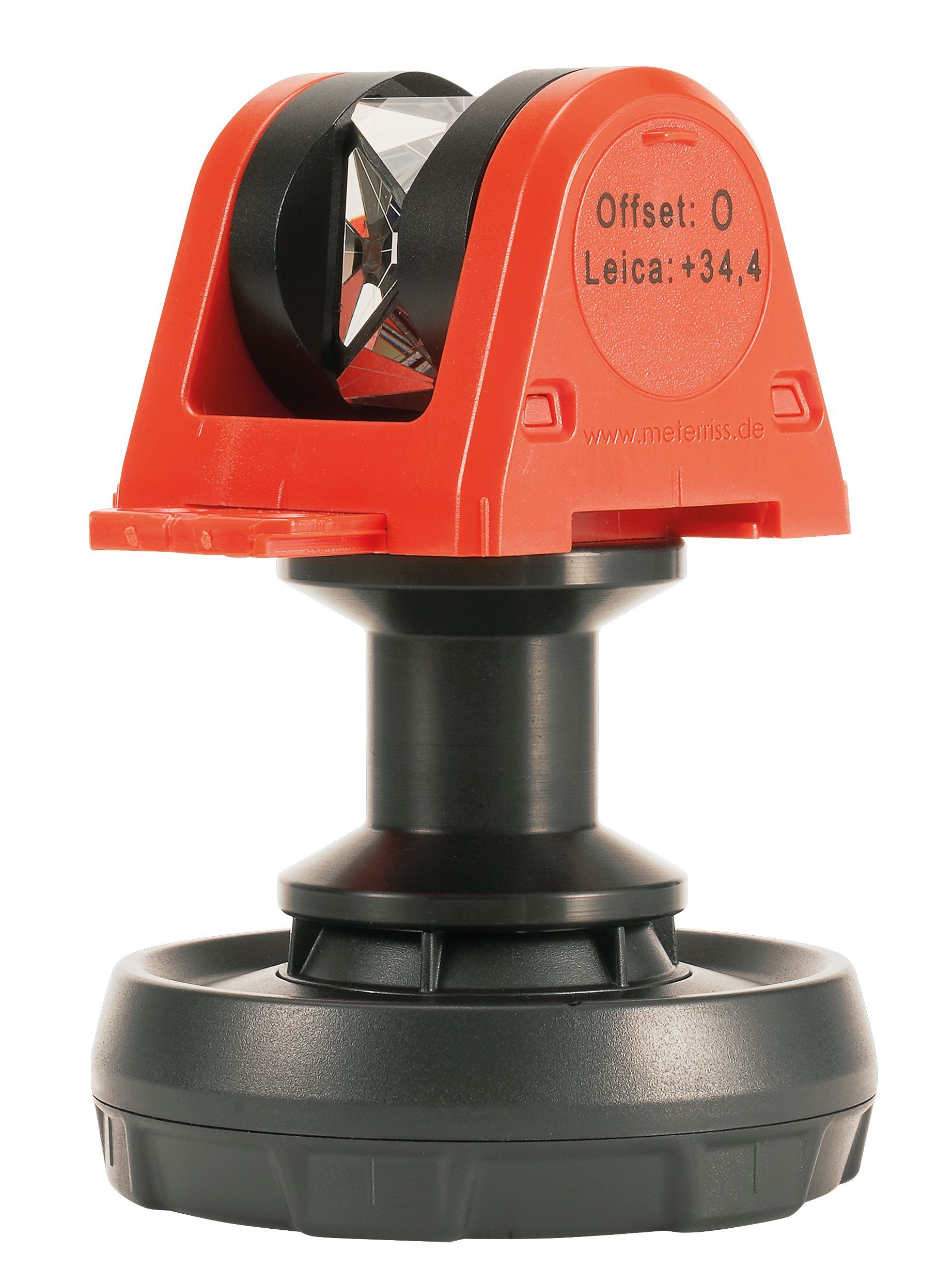 A red and black object on a white background