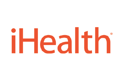 IHealth logo in orange text on a white background.