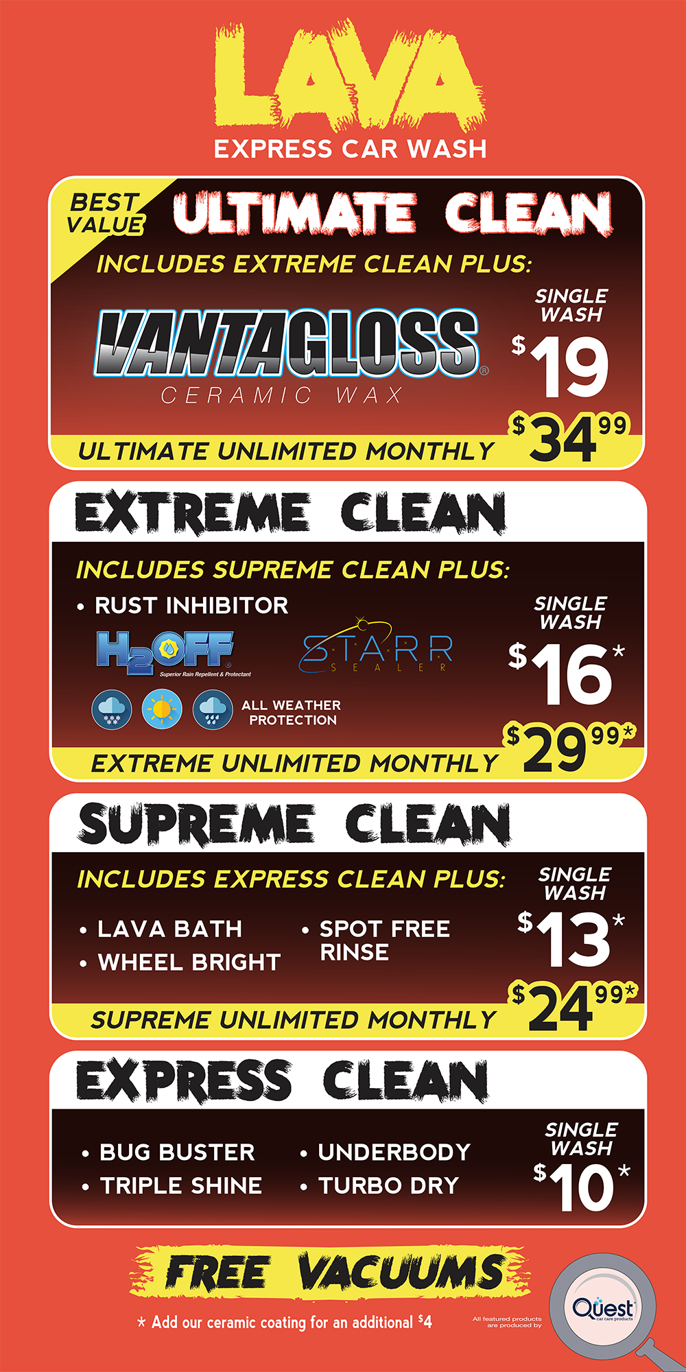 Specials Image | Lava Auto Tire Service & Car Wash LLC