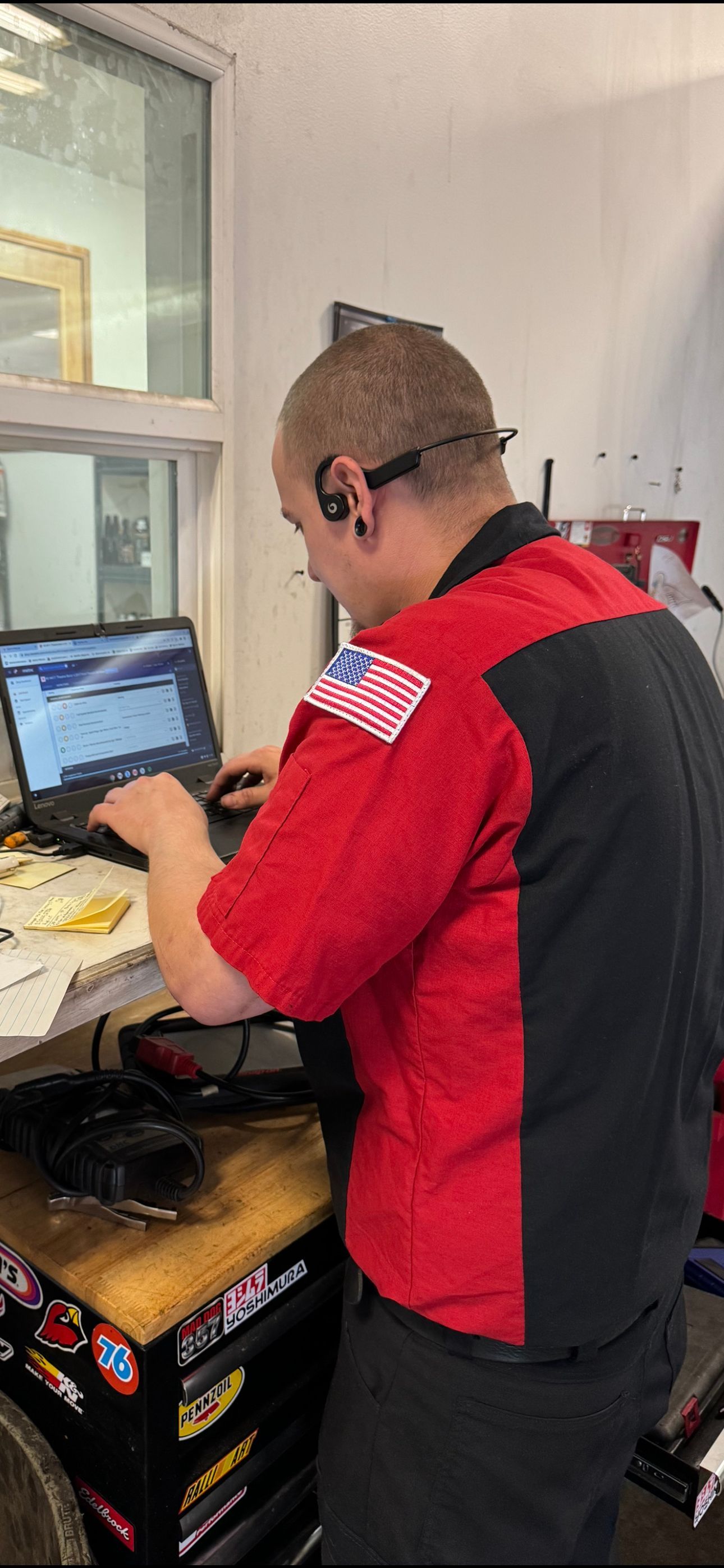 Our Mechanic Checking Vehicle Diagnostic in Albany, OR - Lava Auto Tire Service & Car Wash